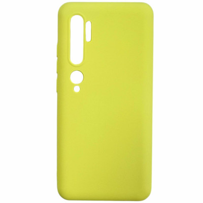 Накладка (з мікрофіброю) Aspor Silicone Full для Xiaomi Mi Note 10/Mi Note 10 Pro- жовтий