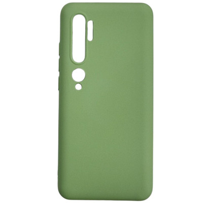 Накладка (з мікрофіброю) Aspor Silicone Full для Xiaomi Mi Note 10/Mi Note 10 Pro- салатовий