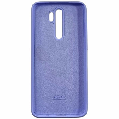 Накладка (з мікрофіброю) Aspor Silicone Full для Xiaomi Redmi Note 8 Pro- фіолетовий