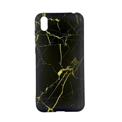 Накладка Marble Case для Huawei Y5 2019- чорно- жовтий Накладка Marble Case для Huawei Y5 2019- чорно- жовтий