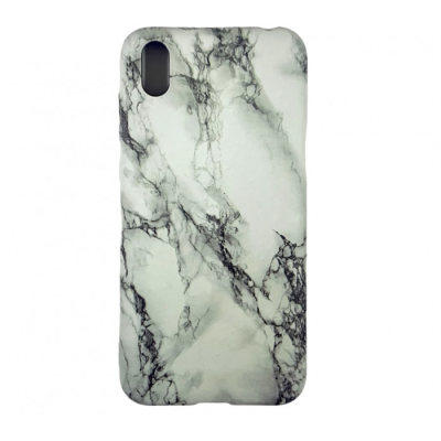 Накладка Marble Case для Huawei Y6 2019/Honor 8A- біло- сірий Накладка Marble Case для Huawei Y6 2019/Honor 8A- біло- сірий