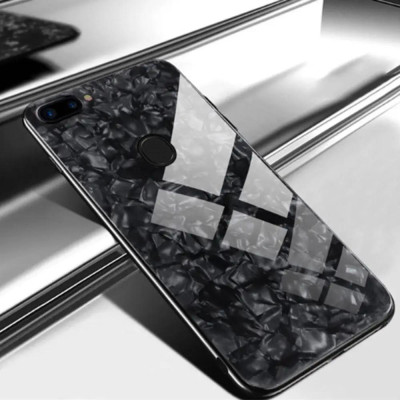 Накладка Marble Glass для Xiaomi Redmi 6a- чорний Накладка Marble Glass для Xiaomi Redmi 6a- чорний