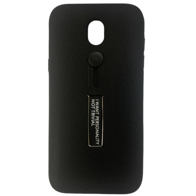 Накладка Silicon Case Finger Ring Stand для Samsung J530/J5 2017- чорний