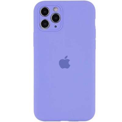 Накладка (з мікрофіброю) Silicon Case Full Camera для iPhone 12 mini (5.4)- бузковий