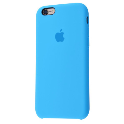 Накладка (з мікрофіброю) Silk (оригінал) для iPhone 6- яскраво-блакитний