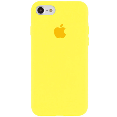 Накладка (з мікрофіброю) Silk Original Full Cover для iPhone 6/6S- жовтий