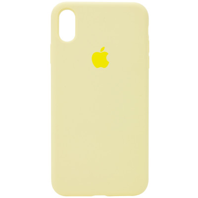 Накладка (з мікрофіброю) Silk Original Full Cover для iPhone XR- жовтий
