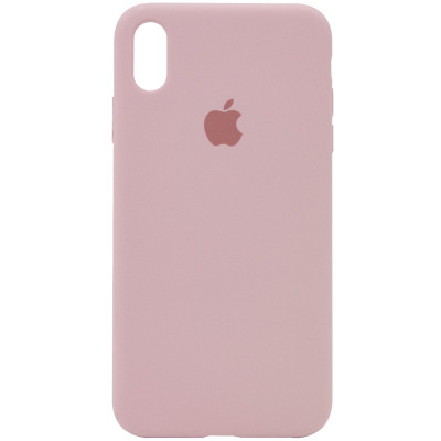 Накладка (з мікрофіброю) Silk Original Full Cover для iPhone XR- рожевий пісок