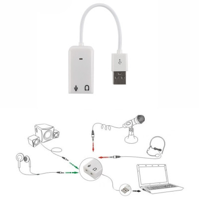 Зовнішня звукова карта USB 7.1 Channel Audio 3D Sound Card PD560 Зовнішня звукова карта USB 7.1 Channel Audio 3D Sound Card PD560