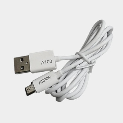 USB кабель Aspor A103 Micro Econom пак 2.1A/1.2м- білий