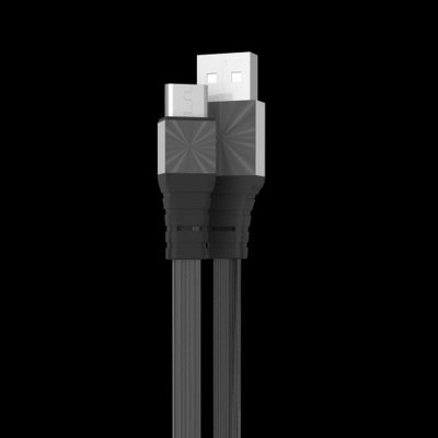 USB кабель Aspor A160 Type-C Плоский Silicon 2.4A/1.2м- срібло