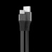 USB кабель Aspor A160 Type-C Плоский Silicon 2.4A/1.2м- срібло