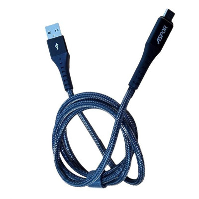 USB кабель Aspor A166 Micro 2.4A/1м- чорний