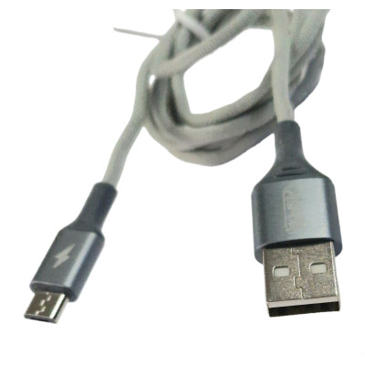 USB кабель Aspor AC-11 Micro 2.4A/1.2м- сірий