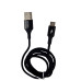 USB кабель Aspor AC-11 Micro 2.4A/1.2м- чорний