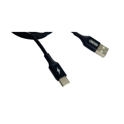 USB кабель Aspor AC-13t Type-C 2.4A/1.2м- чорний
