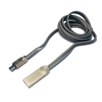 USB кабель Aspor AC-15 Micro Плоский 2.4A/1.2м- чорний USB кабель Aspor AC-15 Micro Плоский 2.4A/1.2м- чорний