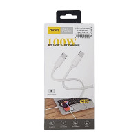 USB-C кабель Aspor A108 Type-C to Type-C 100W 1м- білий USB-C кабель Aspor A108 Type-C to Type-C 100W 1м- білий