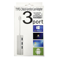 Type-C HUB (3 USB + LAN) Adapter для MacBook / RJ45 Type-C HUB (3 USB + LAN) Adapter для MacBook / RJ45