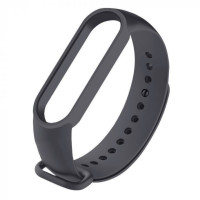 Ремінець силіконовий для Mi Band 3/4- темно-сірий
