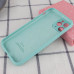 Накладка (з мікрофіброю) Silk Full Camera Protective для iPhone 12 Pro (6.1`)- бірюзовий