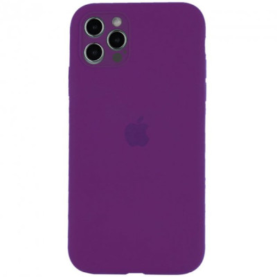 Накладка (з мікрофіброю) Silk Full Camera Protective для iPhone 13 (6.1`)- аметіст