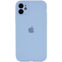 Накладка (з мікрофіброю) Silk Full Camera Protective для iPhone 13 Pro (6.1`)- бузково блакитний