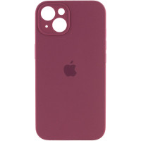 Накладка (з мікрофіброю) Silk Full Camera Protective для iPhone 14 Plus (6.7`)- бордовий
