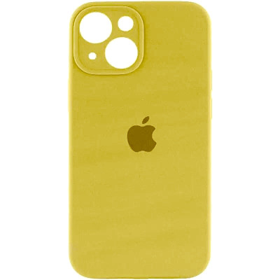 Накладка (з мікрофіброю) Silk Full Camera Protective для iPhone 14 Plus (6.7`)- жовтий