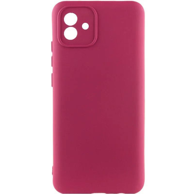 Накладка (з мікрофіброю) Silicone Cover Lakshmi Full Camera для Samsung A04 / M13 5G- марсала