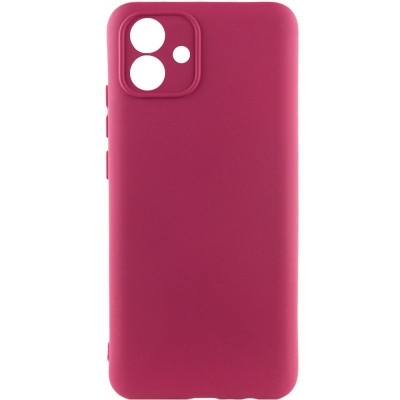 Накладка (з мікрофіброю) Silicone Cover Lakshmi Full Camera для Samsung A04e- марсала