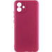 Накладка (з мікрофіброю) Silicone Cover Lakshmi Full Camera для Samsung A04e- марсала