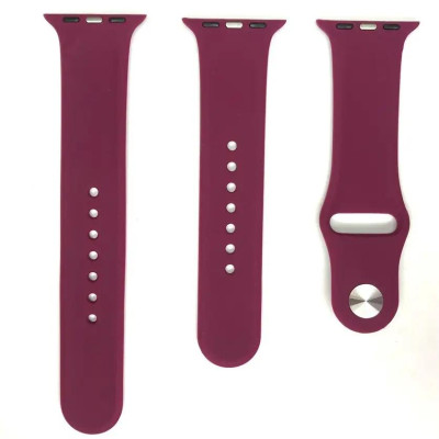 Ремінець силіконовий для Apple Watch Sport Band 38/40/41/42mm(ser.10) (S/M and M/L) 3pcs- сливовий Ремінець силіконовий для Apple Watch Sport Band 38/40/41/42mm(ser.10) (S/M and M/L) 3pcs- сливовий