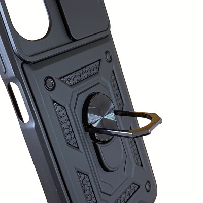 Протиударний чохол Camshield Serge Ring для Xiaomi Redmi A1 Plus / Poco C50 / Redmi A2 Plus- чорний Протиударний чохол Camshield Serge Ring для Xiaomi Redmi A1 Plus / Poco C50 / Redmi A2 Plus- чорний