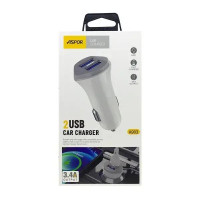 Автомобільний зарядний пристрій Aspor A903 (2USB/3.4A)- білий Автомобільний зарядний пристрій Aspor A903 (2USB/3.4A)- білий