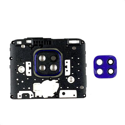 Скло камери для Motorola Moto G9 Play (PAKK0009RS) with frame (комплект) Blue Скло камери для Motorola Moto G9 Play (PAKK0009RS) with frame (комплект) Blue