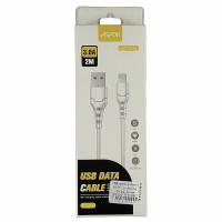 USB кабель Aspor A101L Lightning Fast Charge 3A/2м- білий USB кабель Aspor A101L Lightning Fast Charge 3A/2м- білий