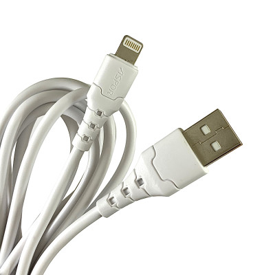 USB кабель Aspor A101L Lightning Fast Charge 3A/2м- білий