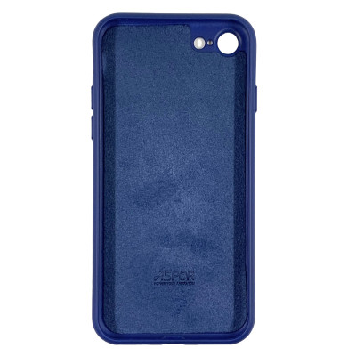 Накладка (з мікрофіброю) Aspor Silicone Full для iPhone 7/8- синій
