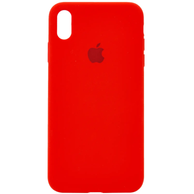 Накладка (з мікрофіброю) Silk Original Full Cover для iPhone XR- червоний