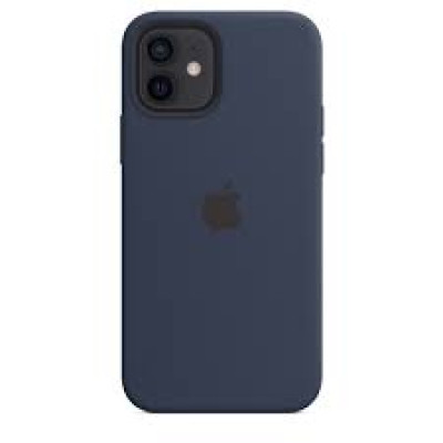 Накладка (з мікрофіброю) Silk Original Full Cover для iPhone 12/12 Pro 6.1`- темно- синій
