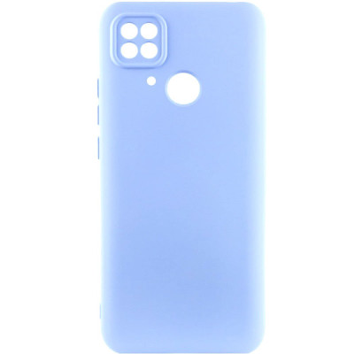 Накладка (з мікрофіброю) Soft Silk для Xiaomi Redmi 10C / Poco C40- світло-синій