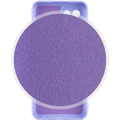 Накладка (з мікрофіброю) Silicone Cover Lakshmi Full Camera для Samsung A03 / A035- бузковий