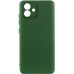 Накладка (з мікрофіброю) Silicone Cover Lakshmi Full Camera для Samsung A04e- темно-зелений