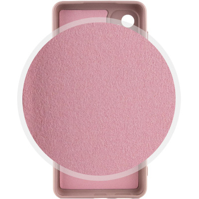 Накладка (з мікрофіброю) Silicone Cover Lakshmi Full Camera для Samsung A04s / A13 5G- рожевий пісок