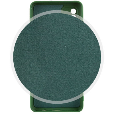 Накладка (з мікрофіброю) Silicone Cover Lakshmi Full Camera для Samsung M23 5G / M13 4G- темно-зелений