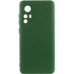 Накладка (з мікрофіброю) Silicone Cover Lakshmi Full Camera для Xiaomi 12T / 12T Pro- темно-зелений