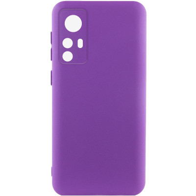 Накладка (з мікрофіброю) Silicone Cover Lakshmi Full Camera для Xiaomi 12T / 12T Pro- фіолетовий