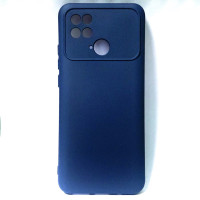Накладка (з мікрофіброю) Silicone Cover Lakshmi Full Camera для Xiaomi Poco C40- темно-синій
