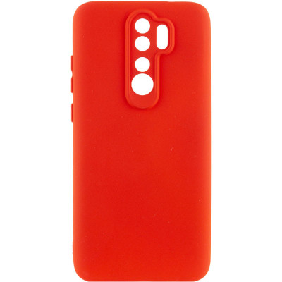 Накладка (з мікрофіброю) Silicone Cover Lakshmi Full Camera для Xiaomi Redmi 9- червоний